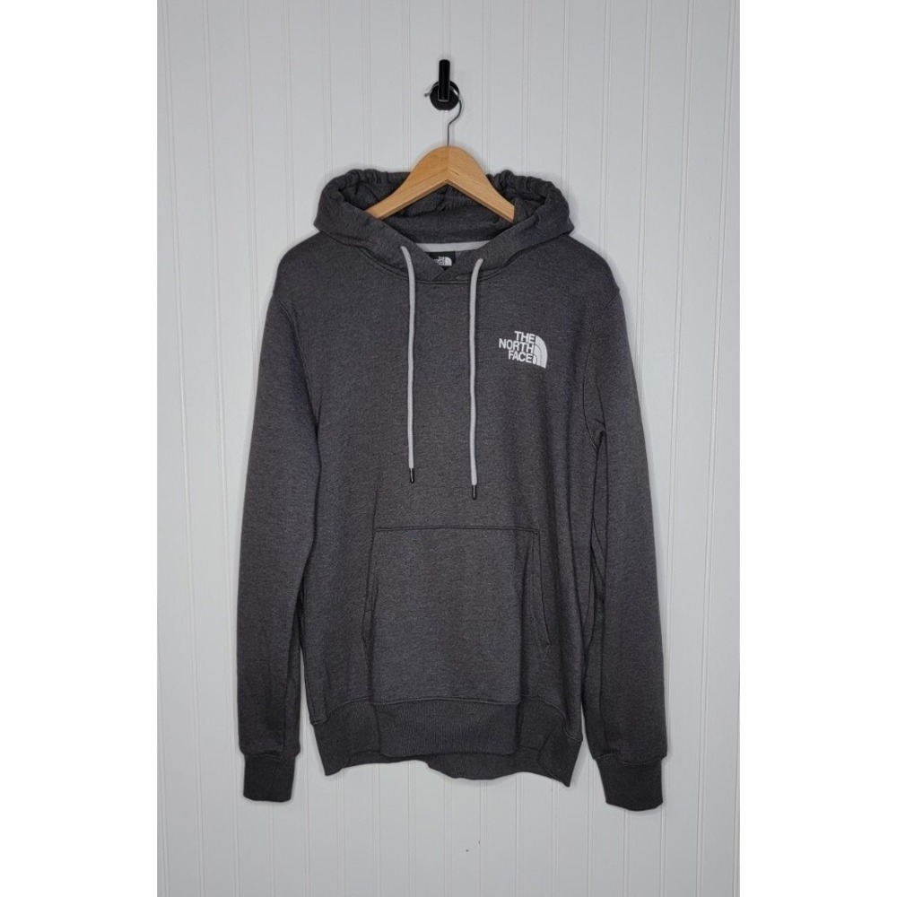 The North Face Pullover Hoodie Men's Size Medium Gray Big Logo
